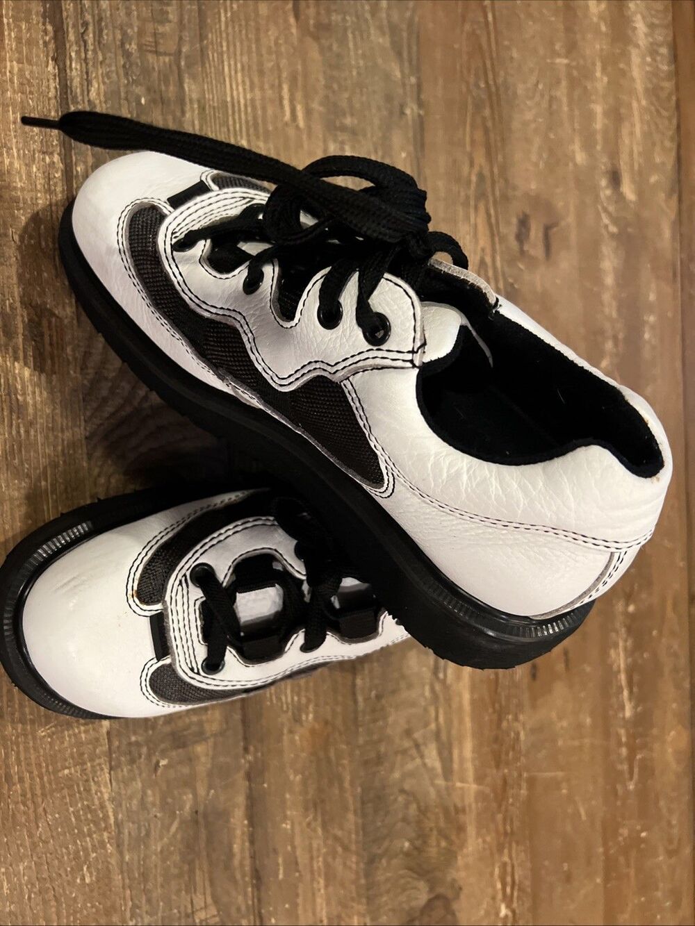 Vintage Dr Martens 9095 Made England White Black Chunky Platform Sneakers UK 6